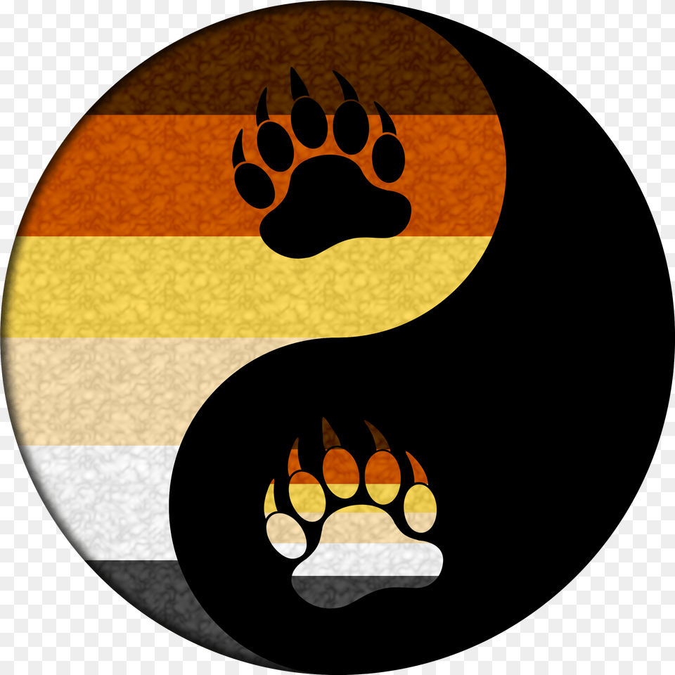 Pride Yin And Yang Bear Paw Yin Yang, Electronics, Hardware, Logo Png Image