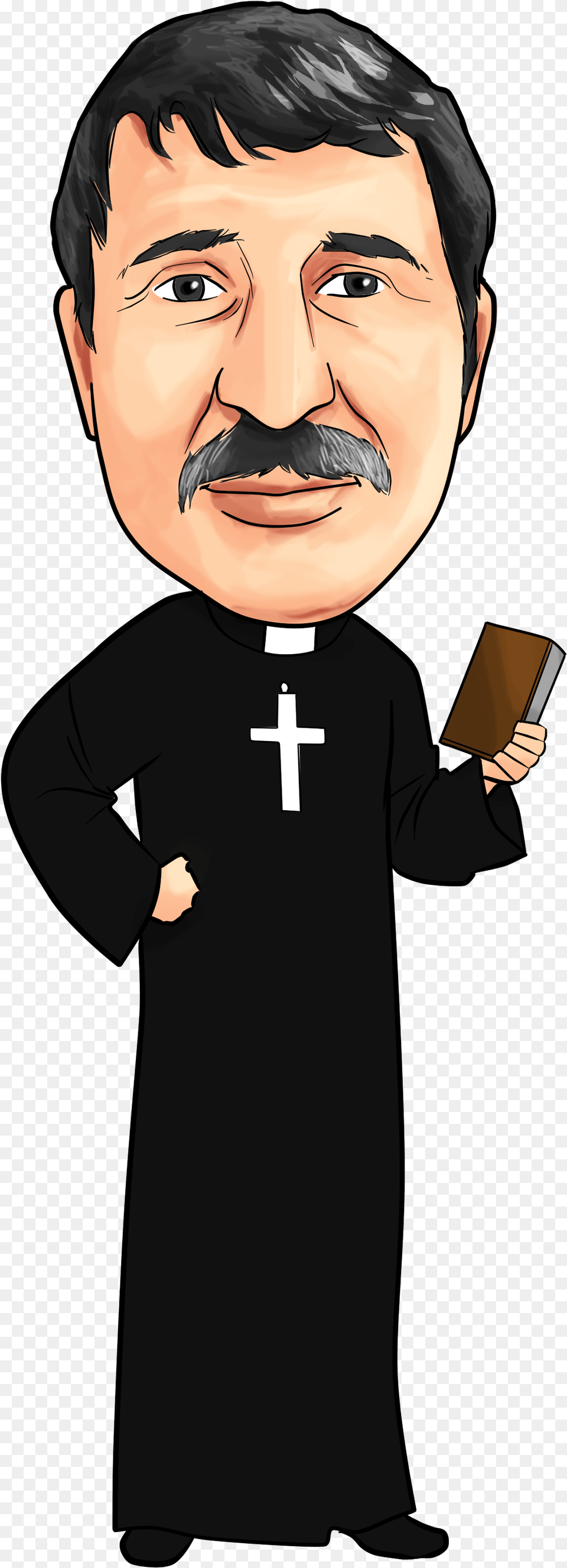 Priest Cartoon Priest, Adult, Face, Head, Male Free Png