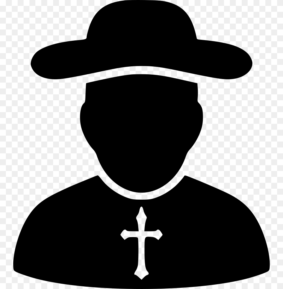 Priest Chaplain Icon, Clothing, Hat, Stencil, Person Png