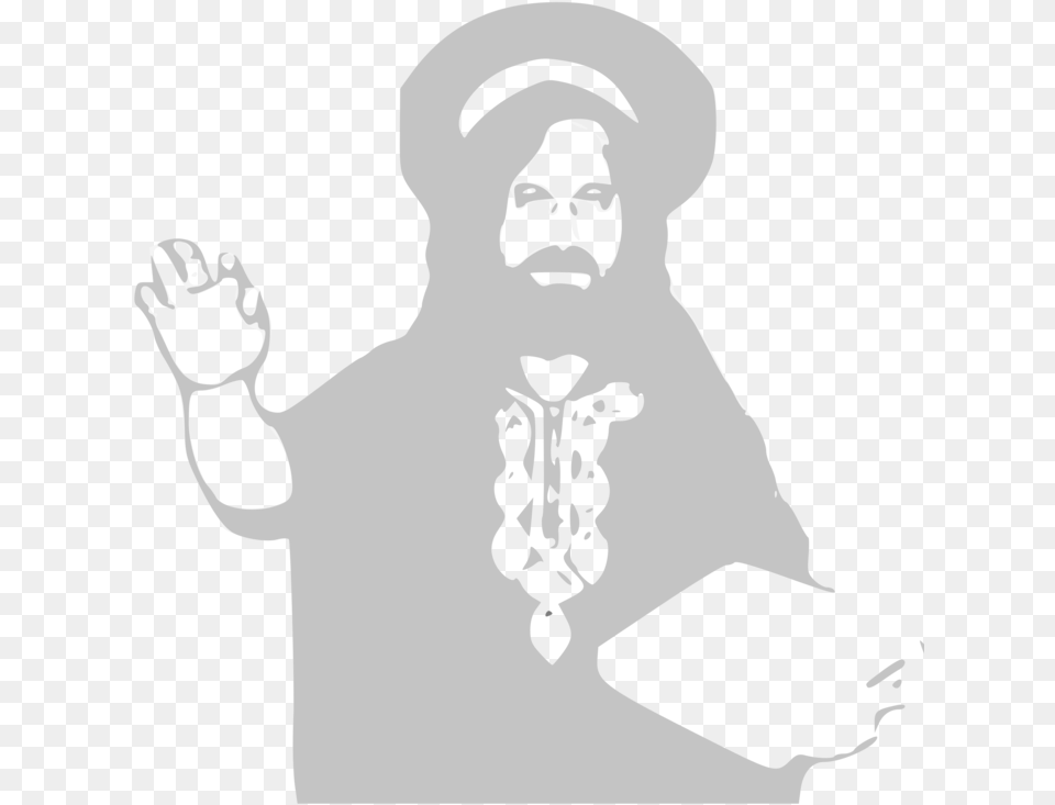 Priest Clipart Black And White Richard Stallman, Stencil, Adult, Male, Man Free Png