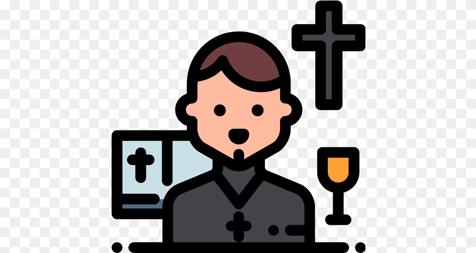 Priest Icon Sacerdote Icono, Symbol, Cross, Person, Head Free Transparent Png