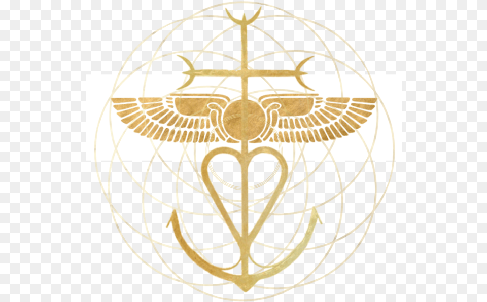 Priestess Training Temple Of Isis Moon Cycle Mary Magdalene Symbol Rose, Chandelier, Lamp, Emblem Png Image