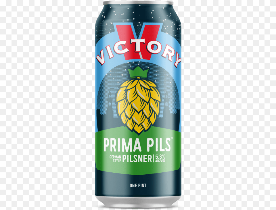 Prima Pils 16oz Can, Alcohol, Beer, Beverage, Lager Png Image