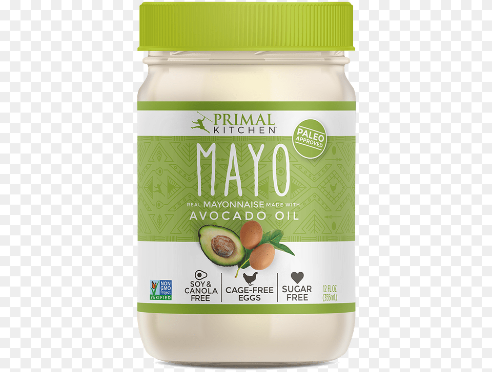 Primal Kitchen Mayo With Avocado Oil Primal Kitchen Mayo, Food, Mayonnaise, Fruit, Plant Png