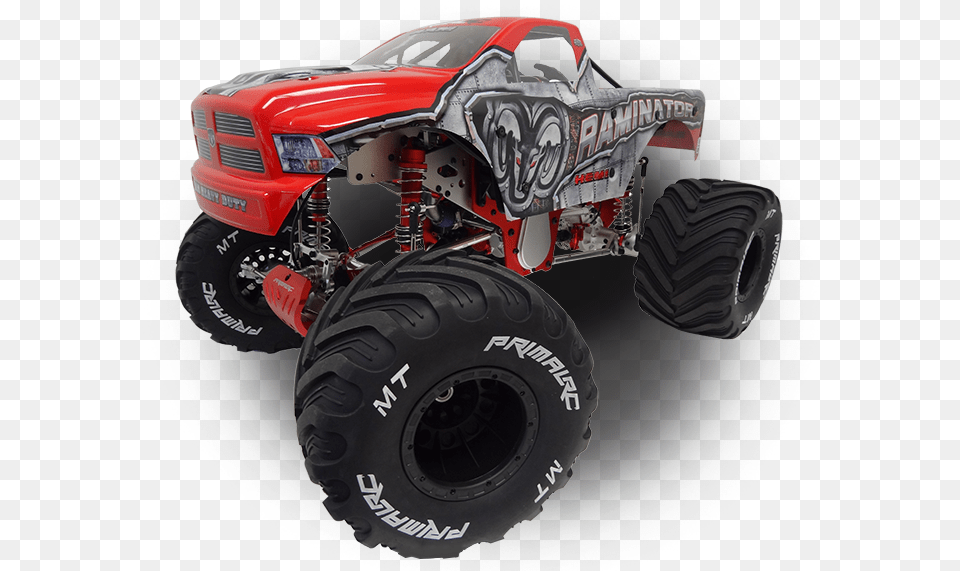 Primal Rc Raminator Monster Truck, Wheel, Machine, Tire, Tool Png Image