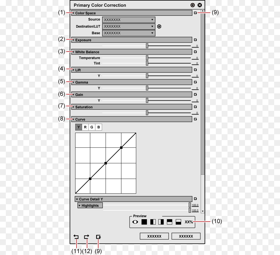 Primary Color Correction Dialog Box Diagram, Page, Text Free Transparent Png