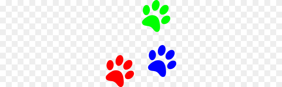 Primary Colors Paw Prints Clip Art, Footprint Free Png