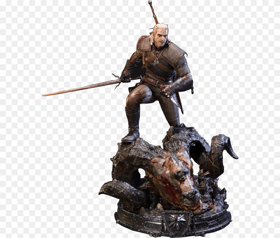 Prime 1 Studios The Witcher Wild Hunt Geralt Of Rivia, Sword, Weapon, Bronze, Adult Free Transparent Png