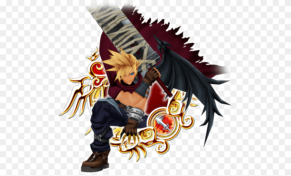 Prime Kh Cloud Khux Stained Glass, Book, Comics, Publication, Person Png Image