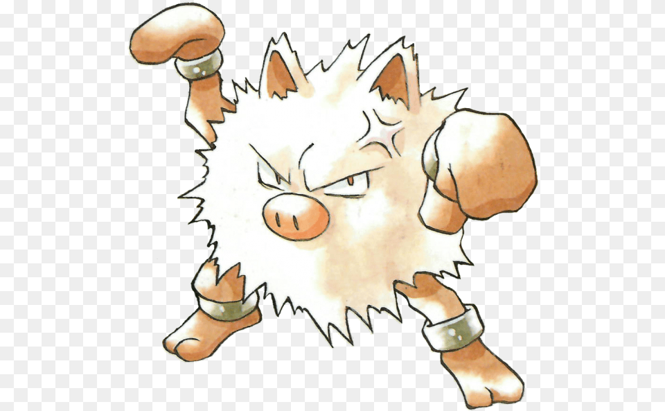 Primeape From The Official Artwork Set For Pokemon Ken Sugimori Primeape, Baby, Person, Art, Face Free Transparent Png