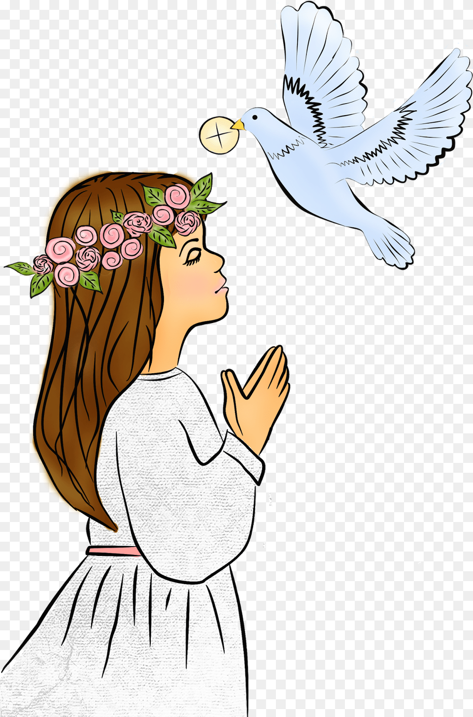 Primera Comunion First Holy Communion Clipart, Adult, Female, Person, Woman Free Png