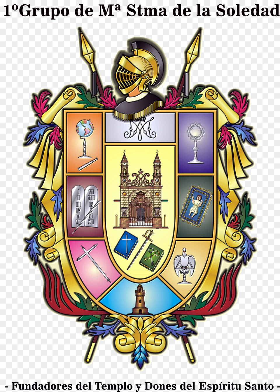 Primero De La Soledad Escudo Corporacion Espiritu Santo, Armor, Person, Shield, Emblem Free Png