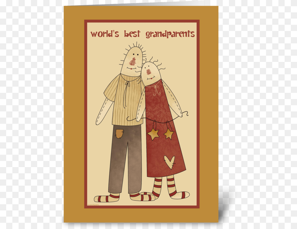 Primitive Folk Art Grandparents Day Greeting Card National Grandparents Day, Envelope, Greeting Card, Mail, Person Png Image