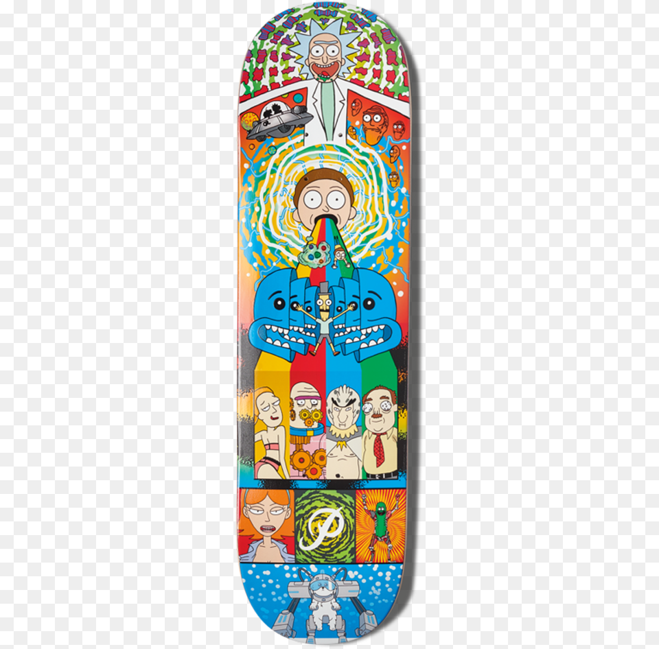 Primitive Rick And Morty Skateboard, Baby, Person, Face, Head Png Image