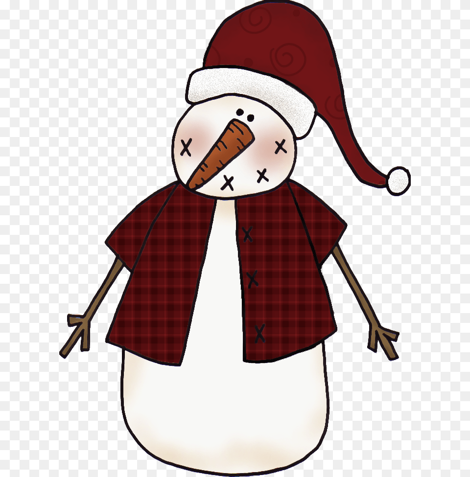 Primitive Snowman Clipart, People, Person, Nature, Outdoors Free Transparent Png