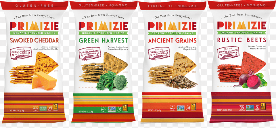 Primizie Crispbread Crackers Primizie Snacks Ancient Sprouted Grains Thick Cut Crispbreads, Advertisement, Poster, Food, Snack Png Image