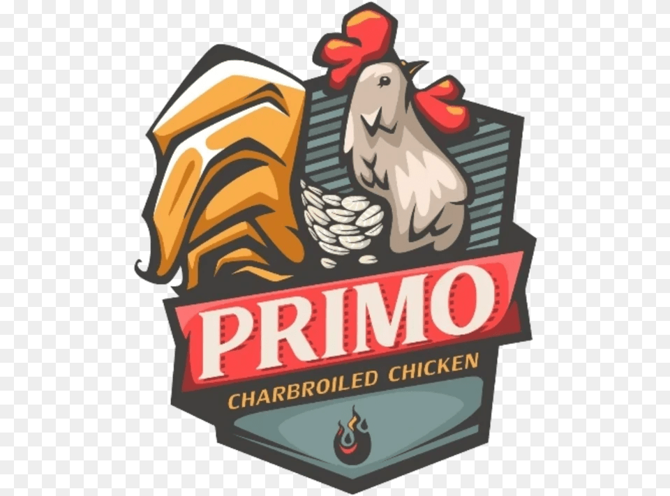 Primo Chicken Charbroiled Rooster, Person, Animal Png Image