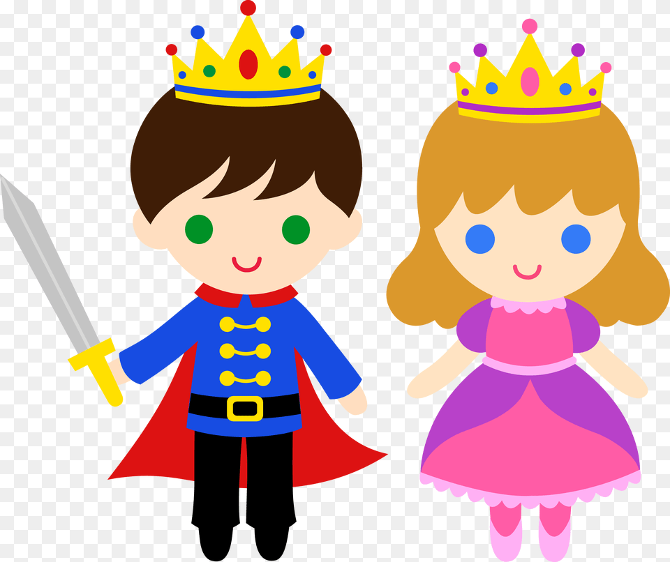 Prince And Princess Clipart, Baby, Person, Face, Head Free Png Download