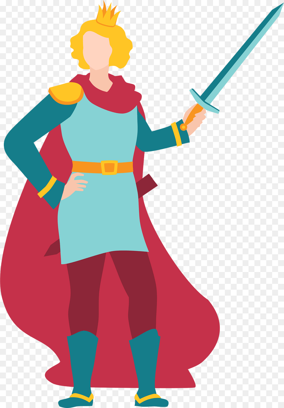 Prince Clipart, Sword, Weapon, Person, Blade Free Transparent Png