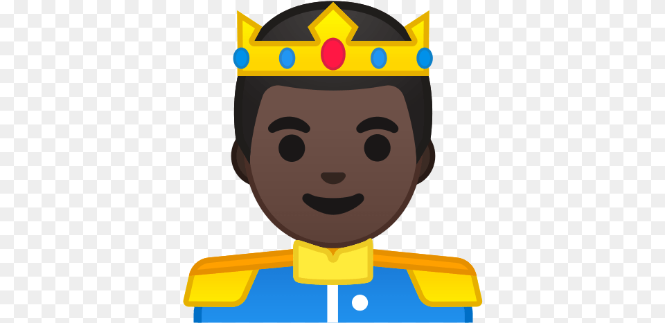 Prince Emoji With Dark Skin Tone Meaning And Pictures Prince Icon, Accessories, Jewelry, Crown, Baby Free Transparent Png