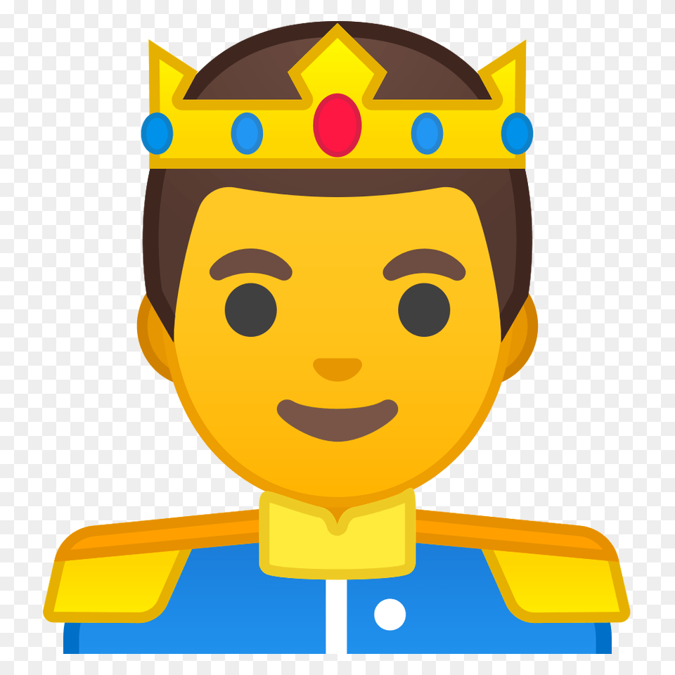 Prince Icon Noto Emoji People Profession Iconset Google, Accessories, Jewelry, Crown, Face Free Png Download