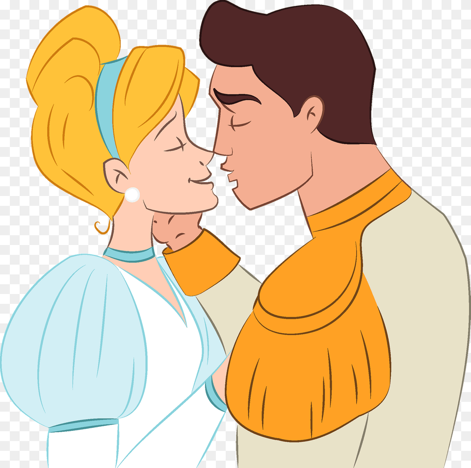 Prince Kissing Sinderella Clipart, Woman, Adult, Person, Man Free Transparent Png