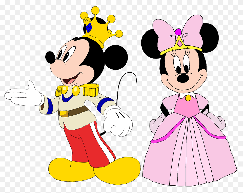 Prince Mickey And Princess Minnie, Baby, Cartoon, Person, Face Free Transparent Png