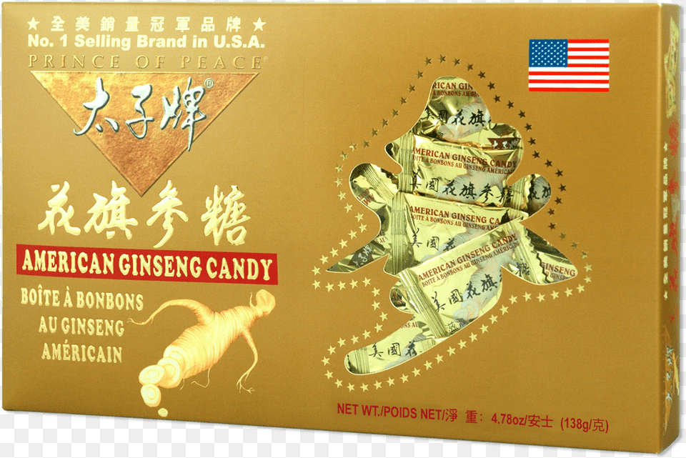 Prince Of Peace American Ginseng Root Candy Gold Gift Illustration, Advertisement, Person, Envelope, Mail Free Png Download
