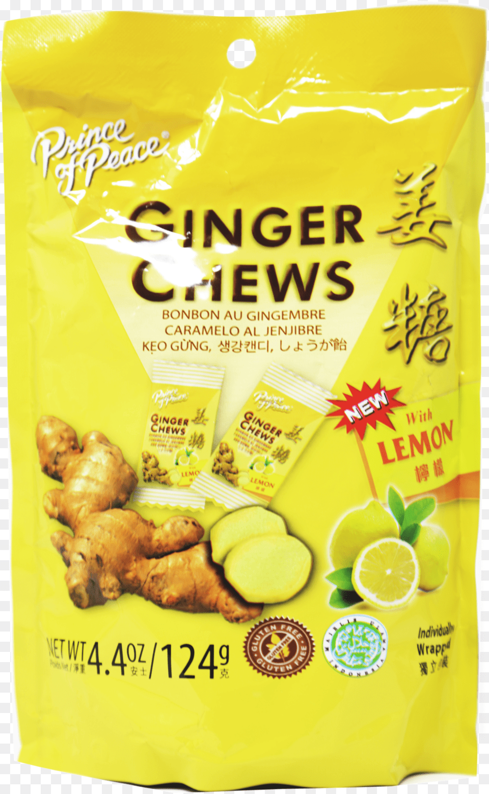 Prince Of Peace Ginger Candy Chews Original Lemon Flavored Prince Of Peace Ginger Chews Png