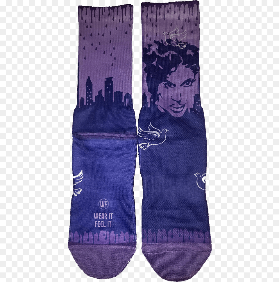 Prince Of The North Sock, Purple, Person, Clothing, Scarf Free Transparent Png