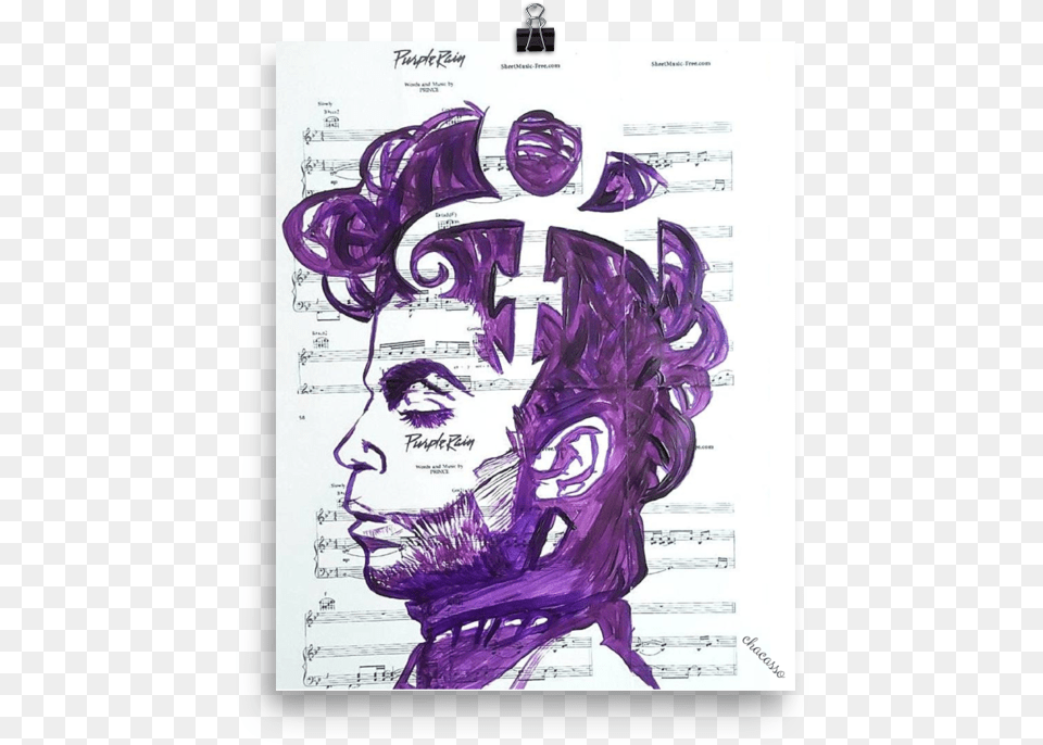 Prince Purple Rain Original Print Poster Size Prince, Art, Adult, Person, Woman Png