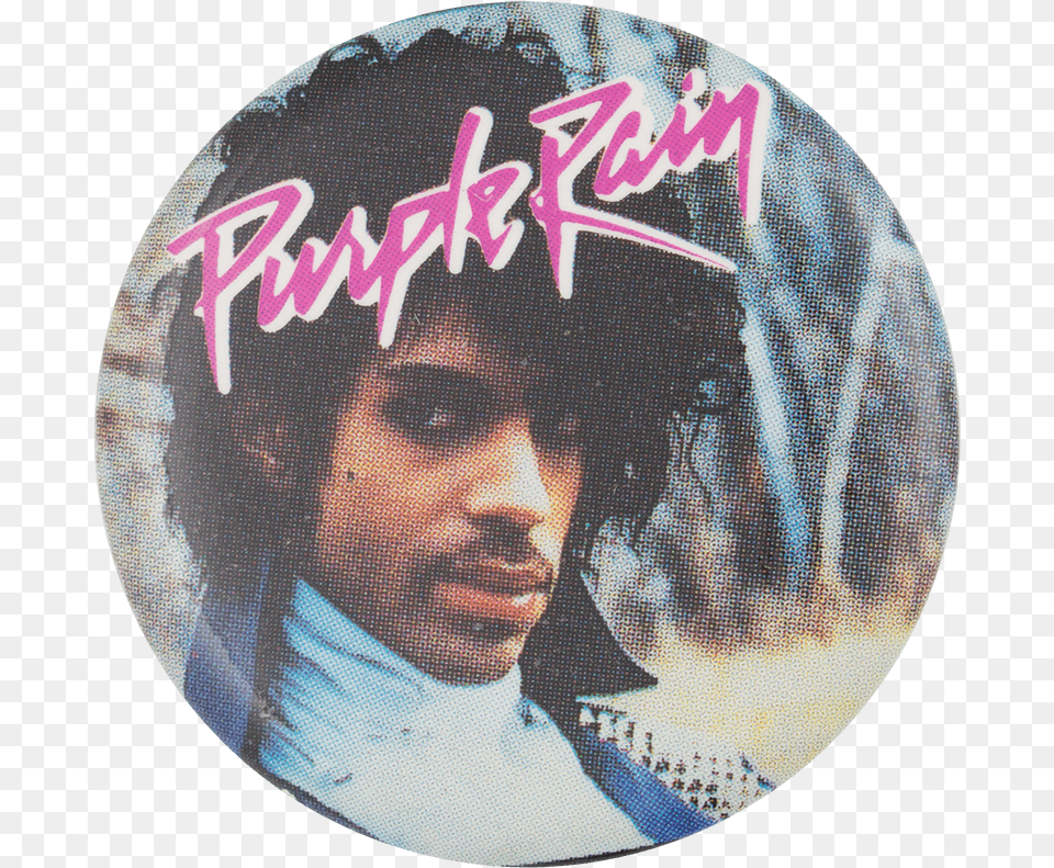 Prince Purple Rain Two Music Button Museum Album Cover, Person, Face, Head, Disk Free Png