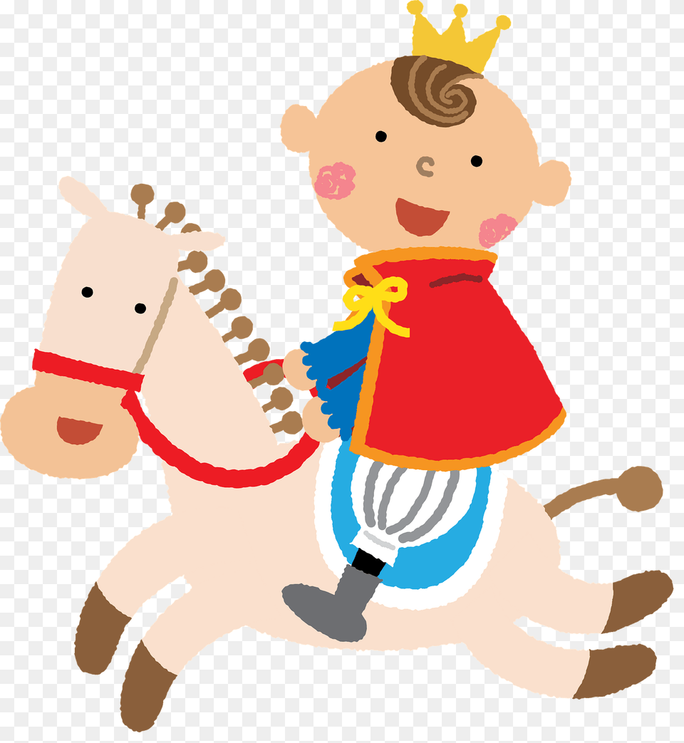 Prince Riding A White Horse Clipart, Baby, Person, Animal, Bear Free Png