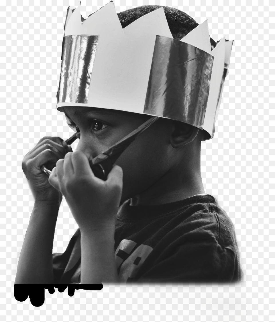 Prince Youngking King Blackandwhite Kids Boyking Monochrome, Finger, Photography, Body Part, Person Png