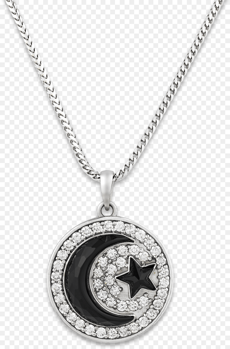 Princes Onyx Crescent Moon Pendant Locket, Accessories, Jewelry, Necklace, Diamond Free Png Download