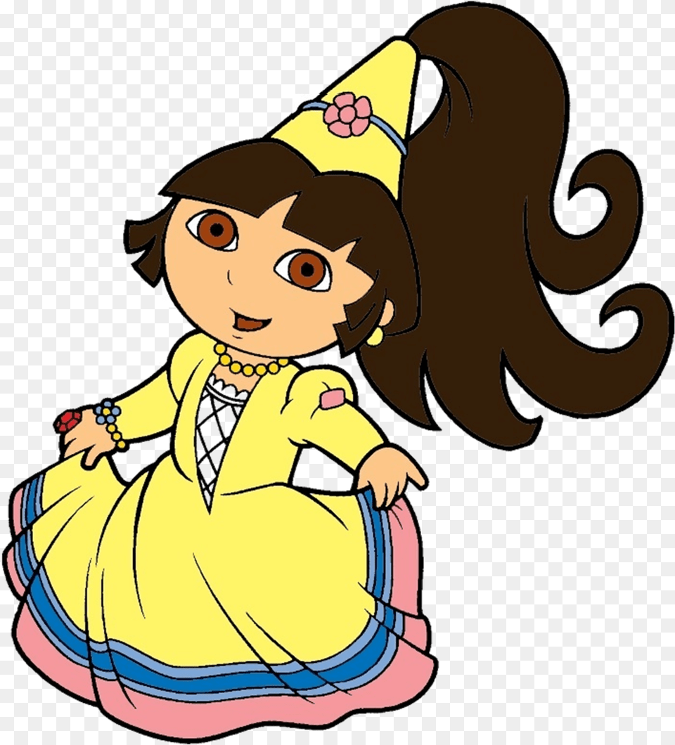 Princesa Dora Dora And Explorer Cartoon, Clothing, Hat, Baby, Person Free Png Download