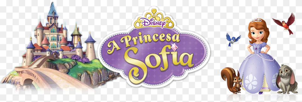 Princesa Sofia Disney Junior Sofia The First Sticker Scenes English, Doll, Toy, Face, Head Png