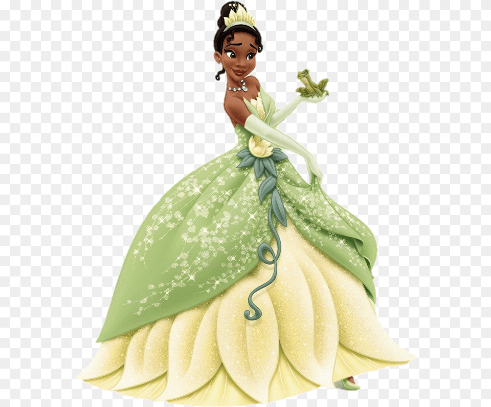 Princesa Tiana, Figurine, Woman, Adult, Bride Png Image