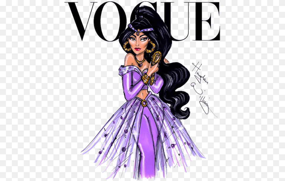 Princesas Vogue Disney Vogue, Adult, Purple, Publication, Person Free Png Download