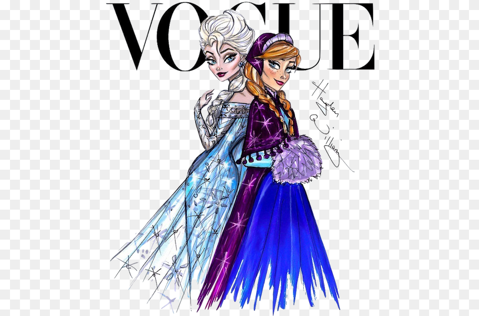Princesas Vogue Elsa And Anna Vogue, Book, Clothing, Comics, Costume Png