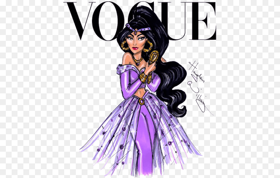 Princesas Vogue Vogue Disney, Adult, Purple, Publication, Person Free Png