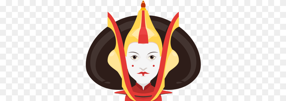 Princess Amidala Star Wars Icon Star Wars Illustration, Face, Head, Person, Clown Free Png