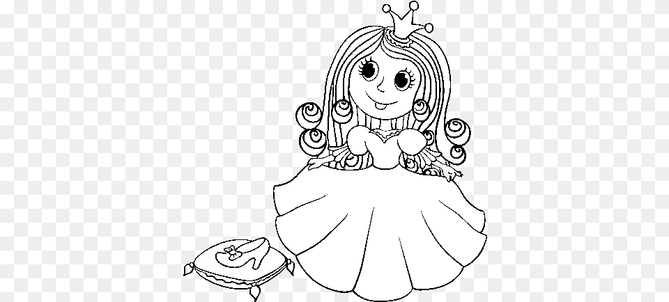 Princess And Glass Slipper Coloring, Book, Comics, Publication, Baby Free Transparent Png