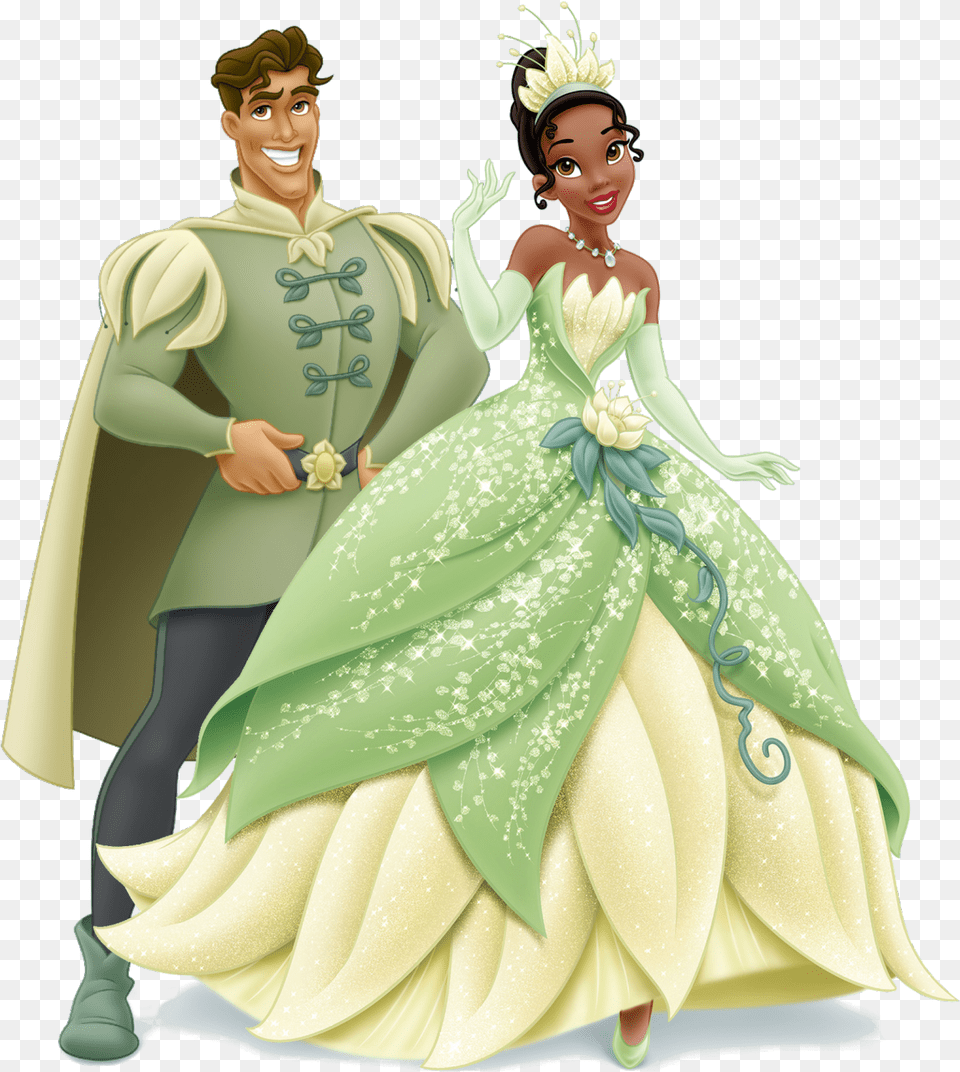 Princess And The Frog Prince, Figurine, Woman, Adult, Wedding Png Image