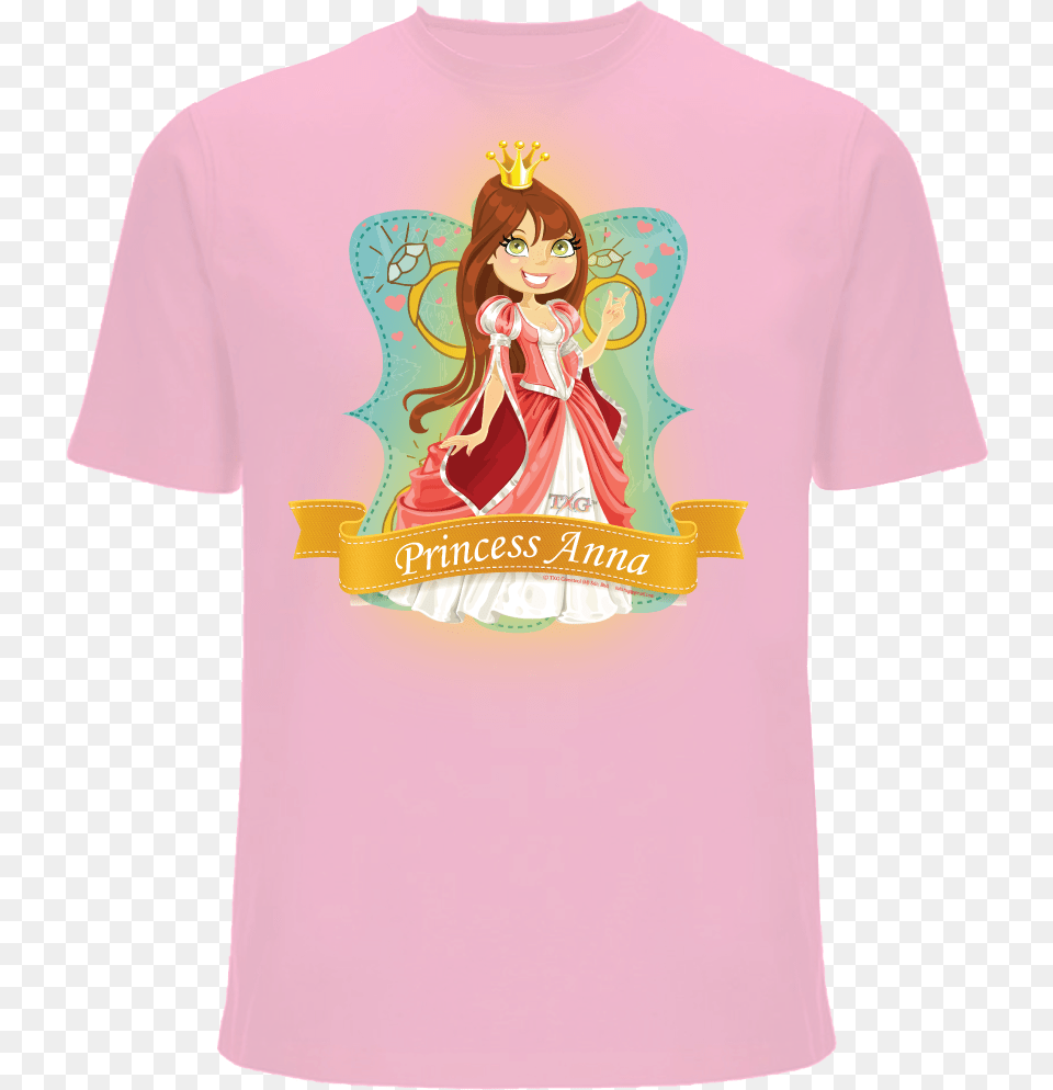 Princess Anna Girl T Shirt, Clothing, T-shirt, Dress, Formal Wear Free Png