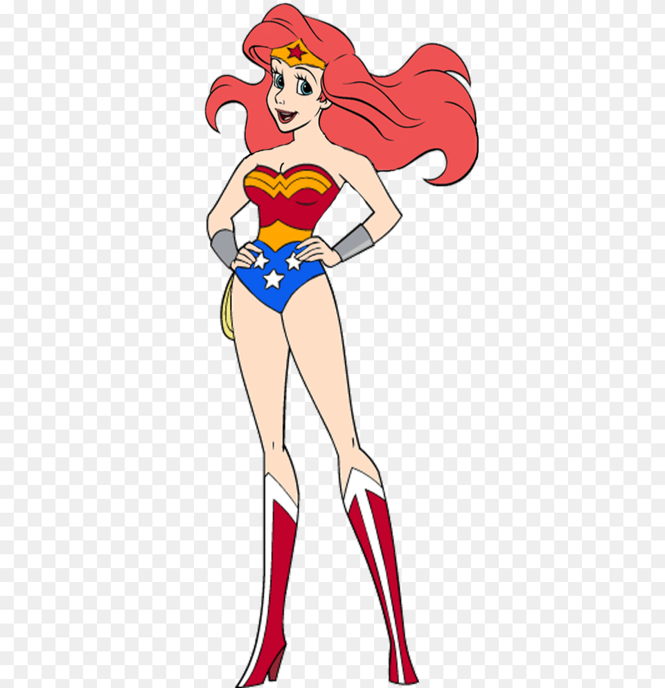 Princess Ariel As Wonder Woman By Darthraner83 Ariel Wonder Woman, Book, Publication, Comics, Adult Png