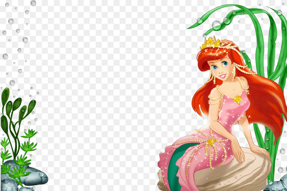 Princess Ariel Category Disney Princess Frames And Borders, Book, Publication, Comics, Adult Free Png