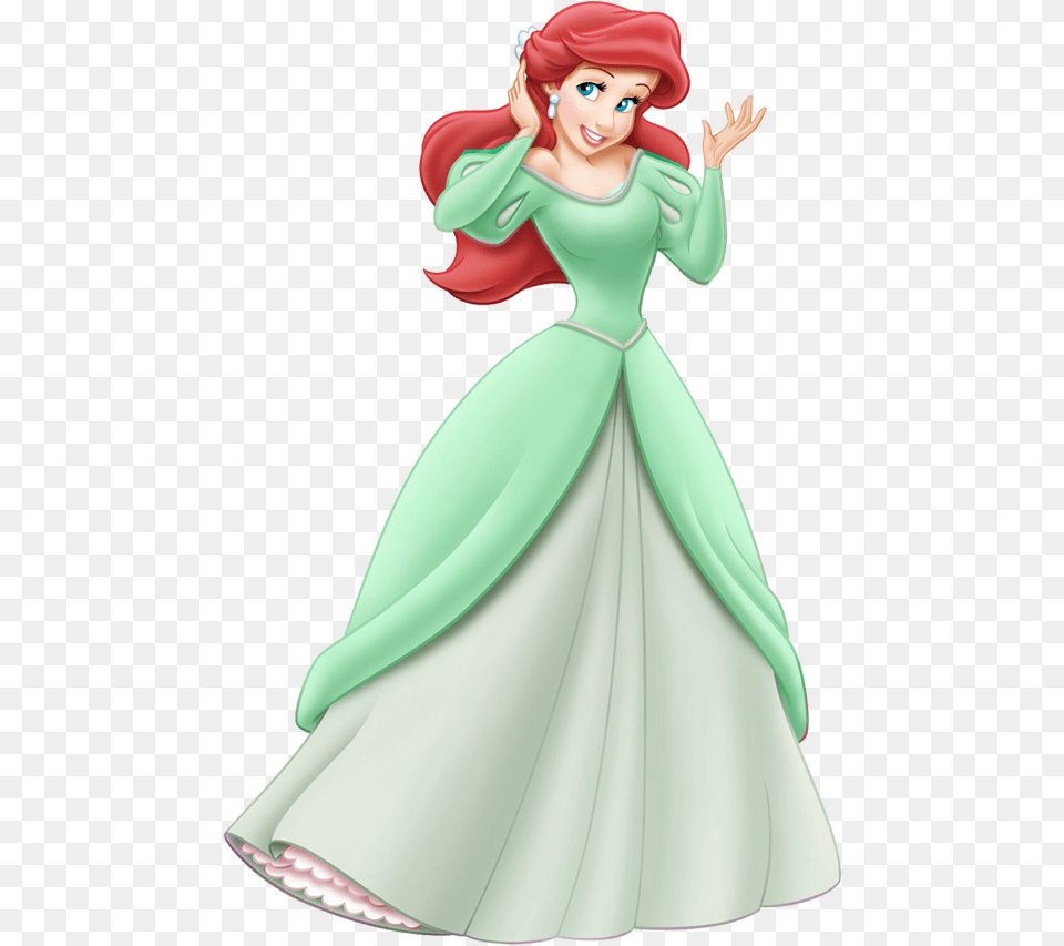 Princess Ariel Pink Dress, Clothing, Figurine, Person, Adult Free Png