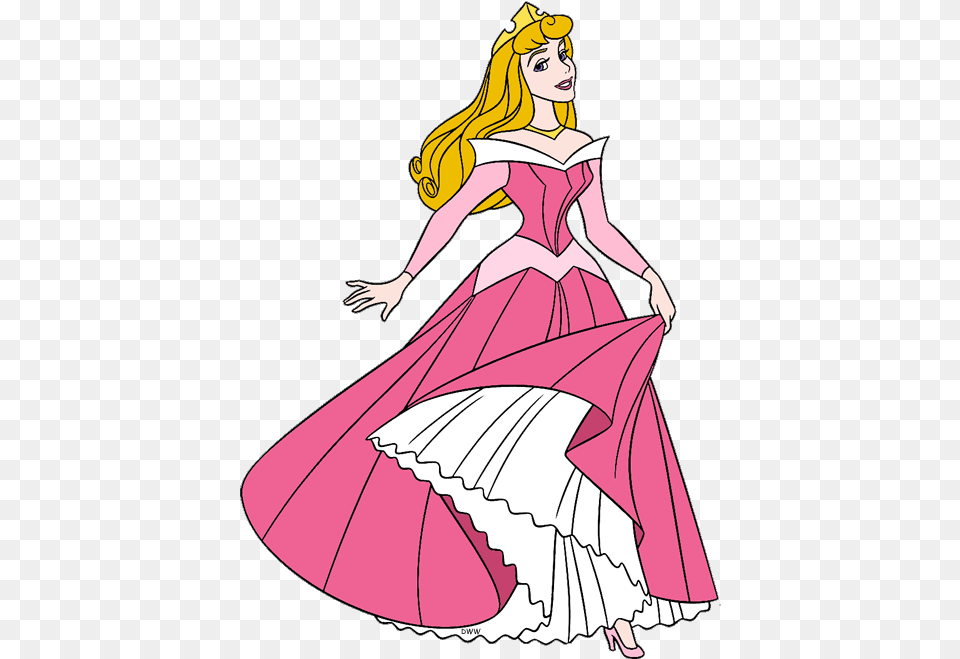 Princess Aurora Pink Dress Clipart Download Snow White Pink Dress, Adult, Publication, Person, Leisure Activities Png