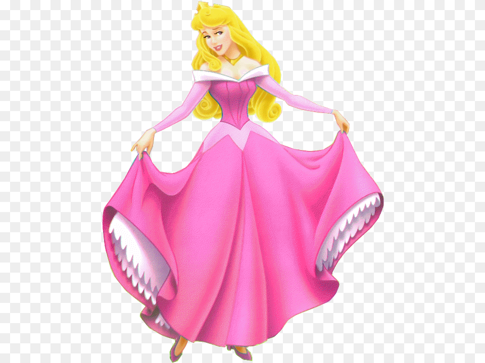 Princess Aurora Pink Dress Figurine, Adult, Person, Female Free Transparent Png